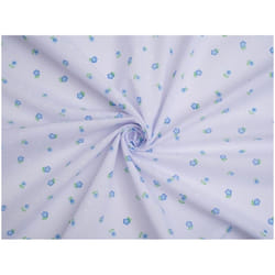 Minerva Printed Polycotton Fabric - per metre - Blue