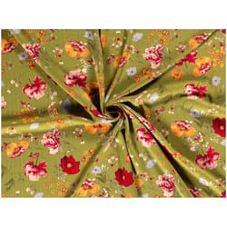Minerva Viscose Crepe Fabric Green - per metre