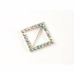 Simplicity Square Diamante Buckle  Crystal