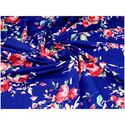 Minerva Digital Print Smooth Crepe - per metre - Royal Blue