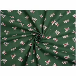 Minerva Printed Polycotton Fabric - per metre - Green