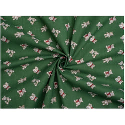 Minerva Printed Polycotton Fabric - per metre - Green