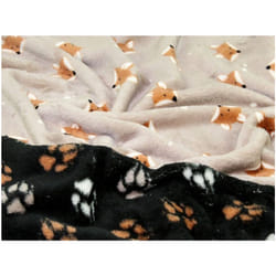 Minerva Reversible Plush Fleece Fabric Beige - per metre