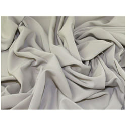 Minerva Juliet Smooth Peachskin Crepe Fabric - per metre - Silver