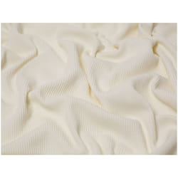 Minerva Cotton Waffle Textured Stretch Knit - per metre - Cream