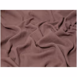 Minerva Cotton Waffle Textured Stretch Knit - per metre - Sunset Pink