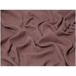 Minerva Cotton Waffle Textured Stretch Knit - per metre - Sunset Pink