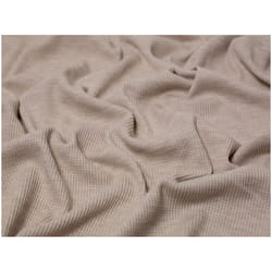 Minerva Cotton Waffle Textured Stretch Knit - per metre - Ecru