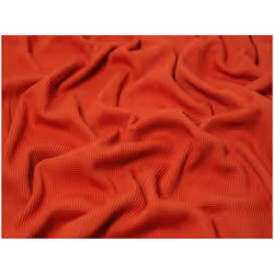 Minerva Cotton Waffle Textured Stretch Knit - per metre - Paprika