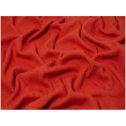 Minerva Cotton Waffle Textured Stretch Knit - per metre - Paprika