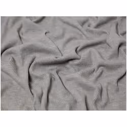 Minerva Cotton Waffle Textured Stretch Knit - per metre - Cloud Grey