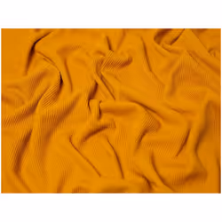 Minerva Cotton Waffle Textured Stretch Knit - per metre - Ochre
