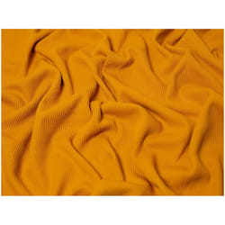Minerva Cotton Waffle Textured Stretch Knit - per metre - Ochre