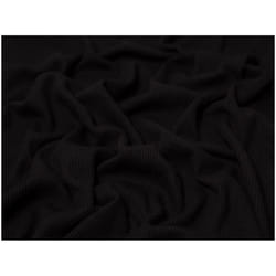 Minerva Cotton Waffle Textured Stretch Knit - per metre - Black