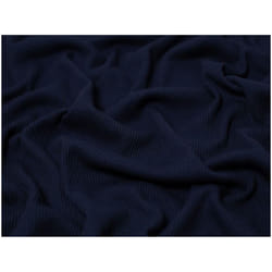 Minerva Cotton Waffle Textured Stretch Knit - per metre - Navy Blue