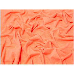 Minerva Melange Cotton Jersey Stretch Knit - per metre - Bright Salmon