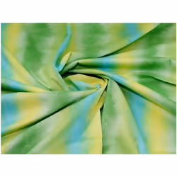 Minerva Woven Stretch Cotton Sateen Fabric Green Multi - per metre