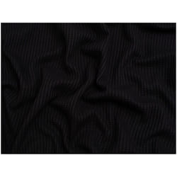 Minerva Waffle Textured Stretch Knit - per metre - Black