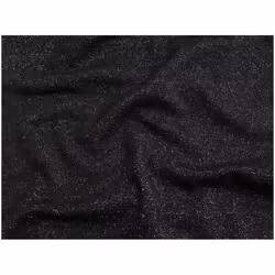 Minerva Lurex Tubular Rib Stretch Knit - per metre - Black & Silver