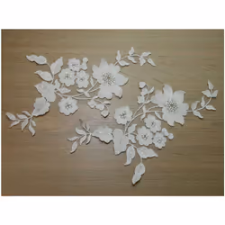 Georgina Sequin Lace Appliques  Ivory  - per pack of 2