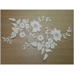 Georgina Sequin Lace Appliques  Ivory  - per pack of 2
