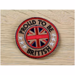 Patch Motif Proud To Be British  Multicoloured - each