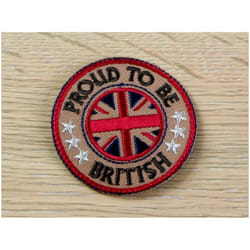 Patch Motif Proud To Be British  Multicoloured - each