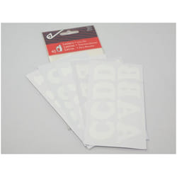 Vinyl Alphabet Letters  White - per pack of 40