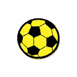 Patch Motif Football  Yellow & Black - each