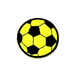 Patch Motif Football  Yellow & Black - each