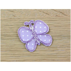 Spotty Butterfly Patch Motif  Lilac - each