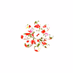 Patch Motif Flower  Pink & Red - each