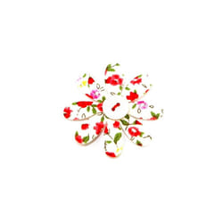 Patch Motif Flower  Pink & Red - each