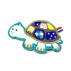 Patch Motif Turtle  Turquoise - each