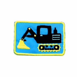 Patch Motif Truck  Turquoise - each