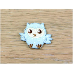 Spotty Owl Patch Motif  Blue - each
