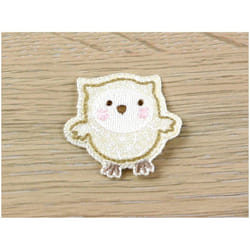 Baby Owl Patch Motif  Cream - each