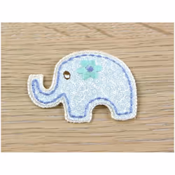 Elephant Patch Motif Blue - each