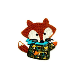 Patch Motif Fox  Brown - each