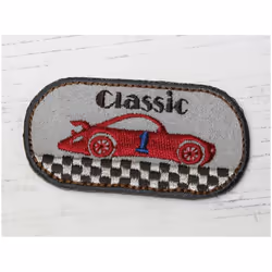 Patch Motif Car  Beige - each