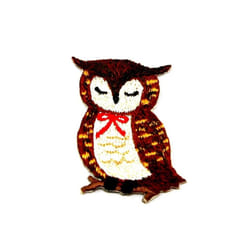 Patch Motif Owl  Brown - each