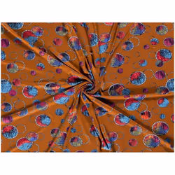 Minerva Viscose Jersey Stretch Knit Fabric Rust - per metre