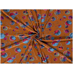 Minerva Viscose Jersey Stretch Knit Fabric Rust - per metre