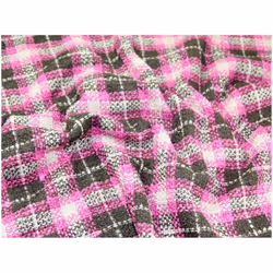 Minerva Tweed Coating Fabric Pink & Brown - per metre