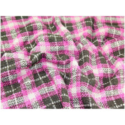 Minerva Tweed Coating Fabric Pink & Brown - per metre
