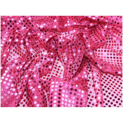 Minerva Sequin Stretch Knit Fabric - per metre - Cerise Pink