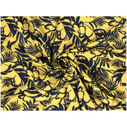 Minerva Stretch Woven Polyester Crepe Fabric Yellow - per metre