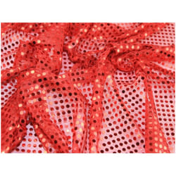 Minerva Sequin Stretch Knit Fabric - per metre - Red