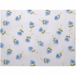 Minerva Printed Polycotton Fabric Blue - per metre