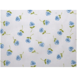 Minerva Printed Polycotton Fabric Blue - per metre